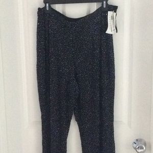 NWT INC Black Beaded pants size 12